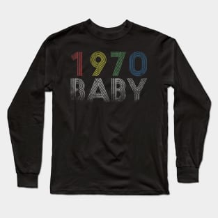 Retro Vintage Distressed 49th Birthday Gift 1970 Baby Long Sleeve T-Shirt